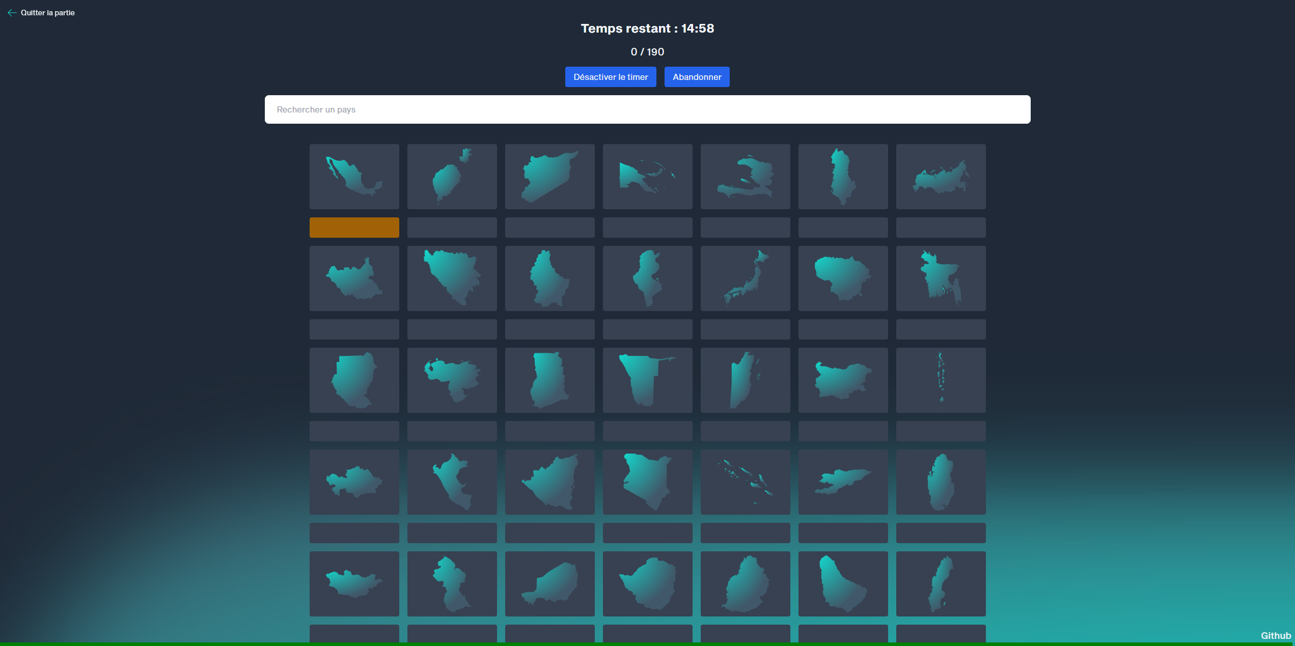 Geoquizz Lists Countries