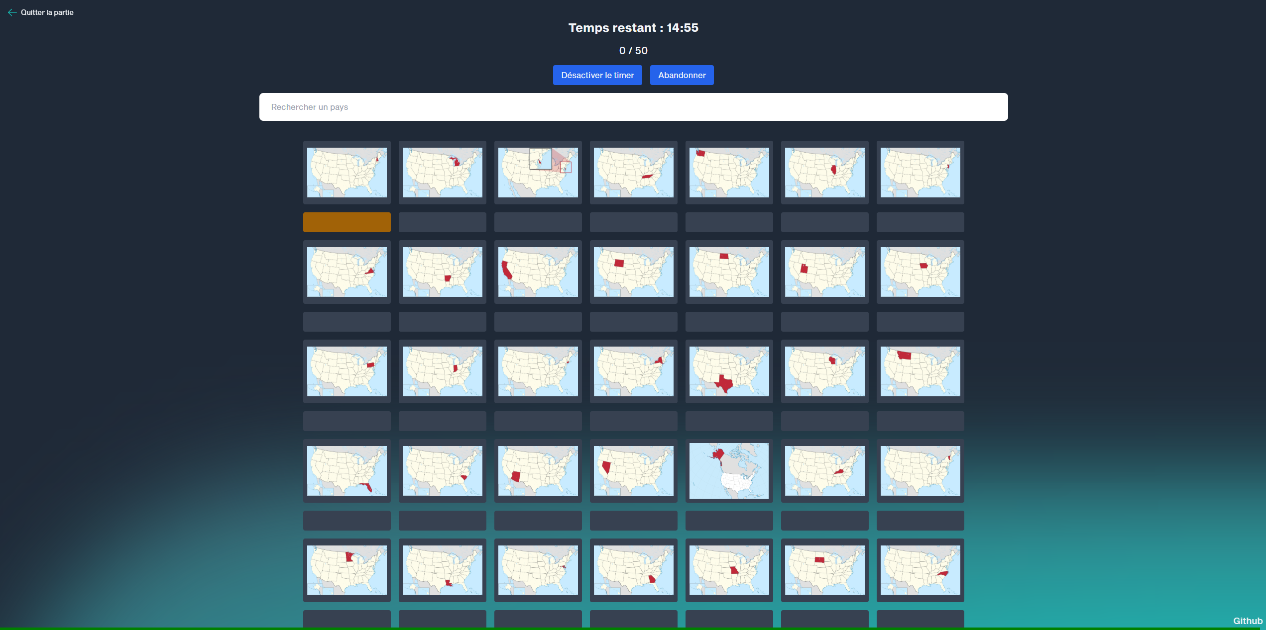 Geoquizz Lists States