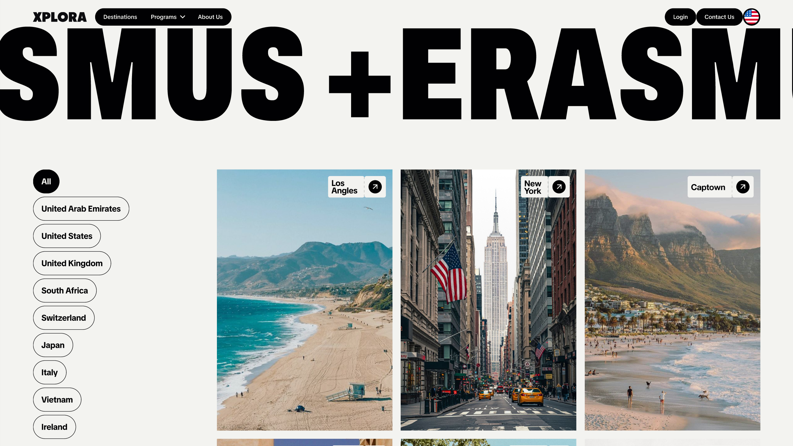 Xplora Website Destinations